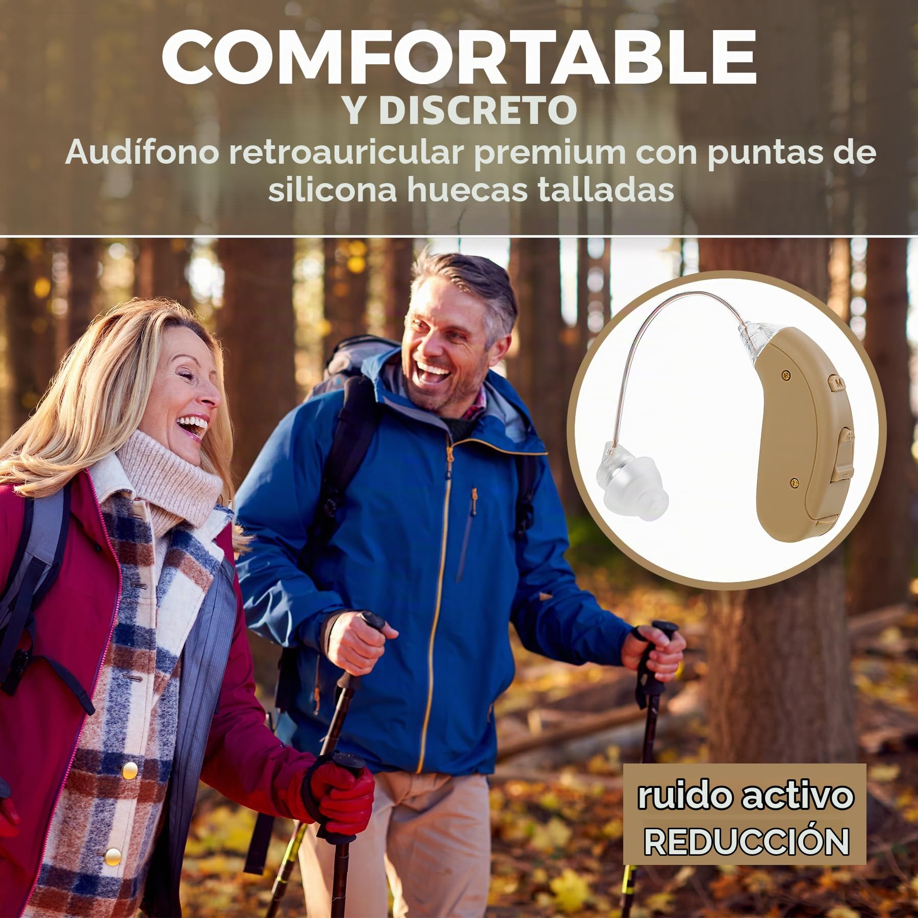Amplificador auditivo personal moderno de alta potencia MEDca