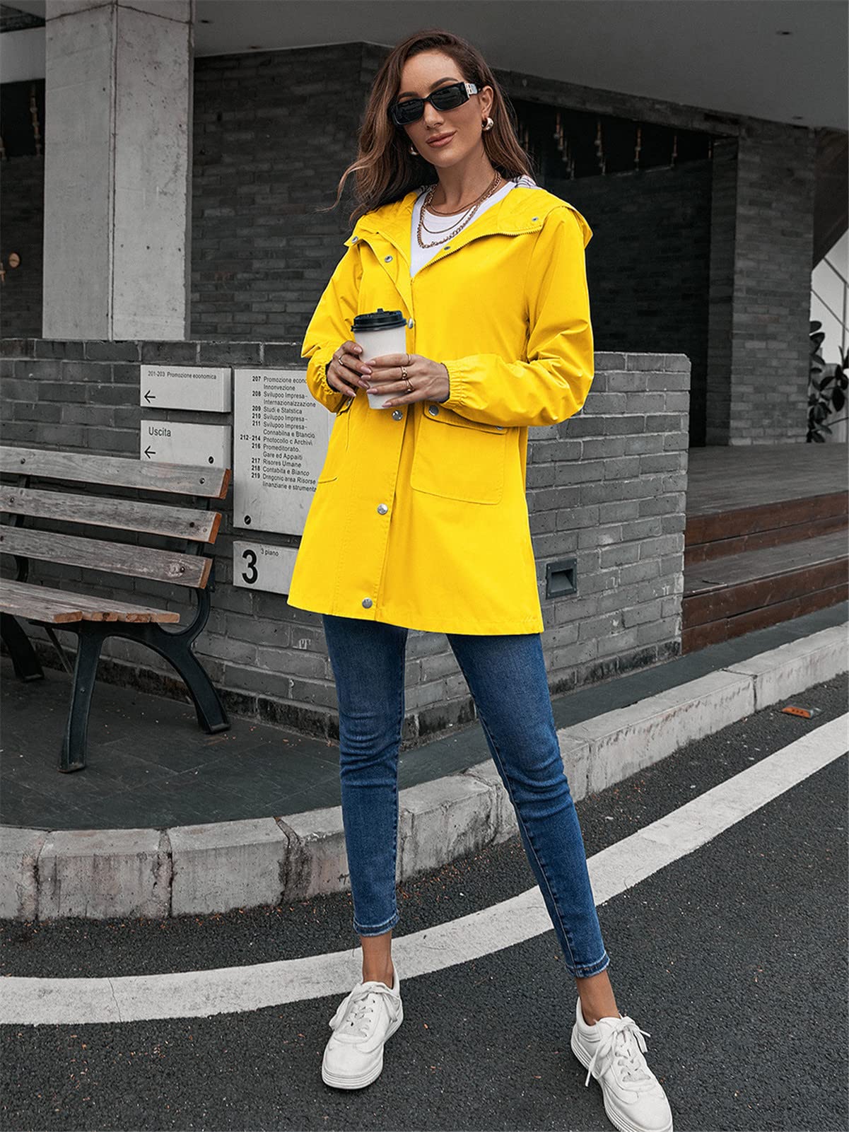 SotRong Giacche invernali calde da donna UK impermeabile lungo trench cappotto con cappuccio impermeabile antivento giacca esterna