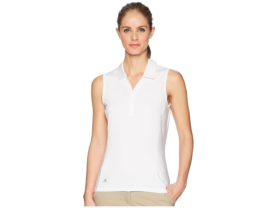 

adidas Golf Rangewear Sleeveless Polo (White) Women's Sleeveless
