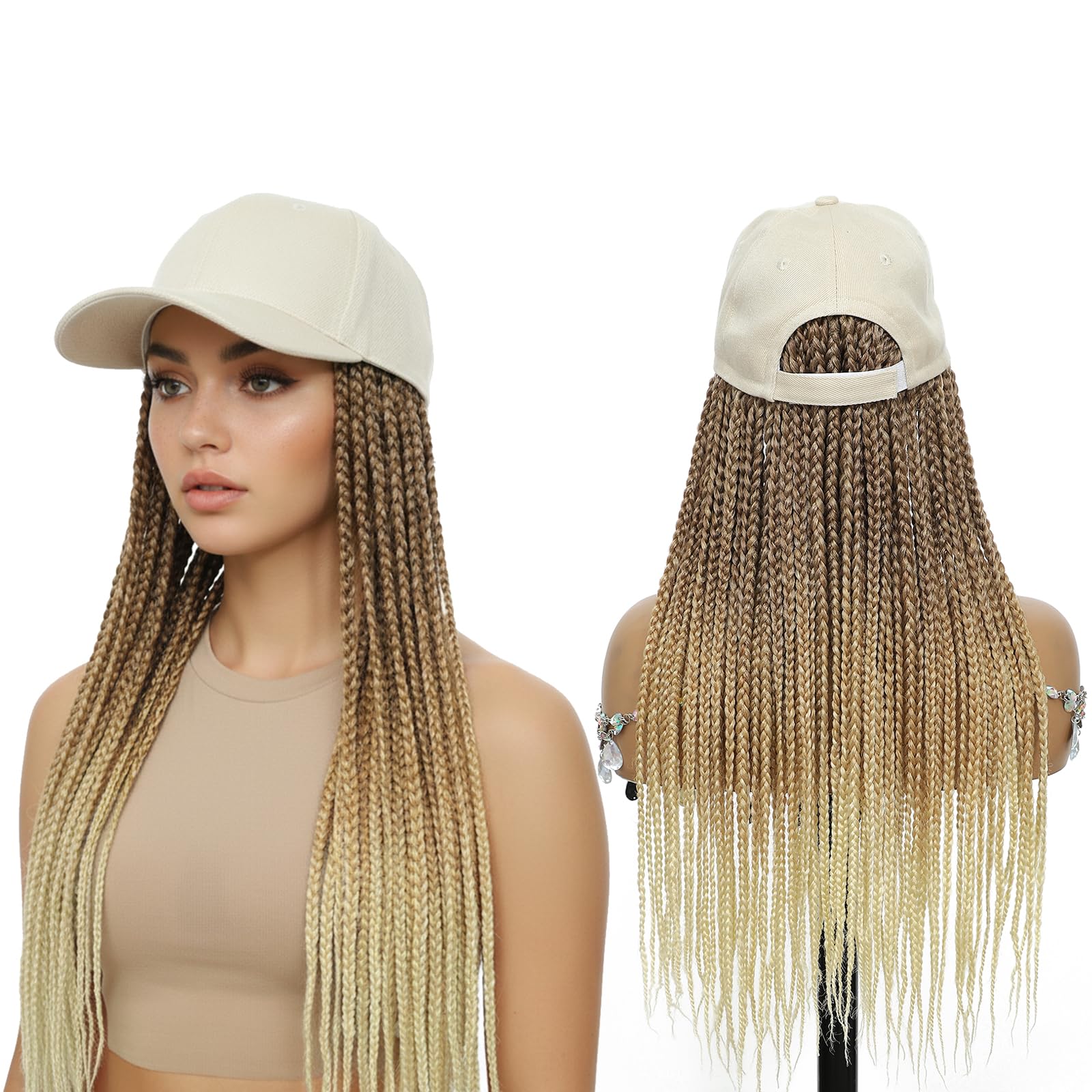 Amazon.com : Yunkang Hat Wig for Women Baseball Cap with blonde