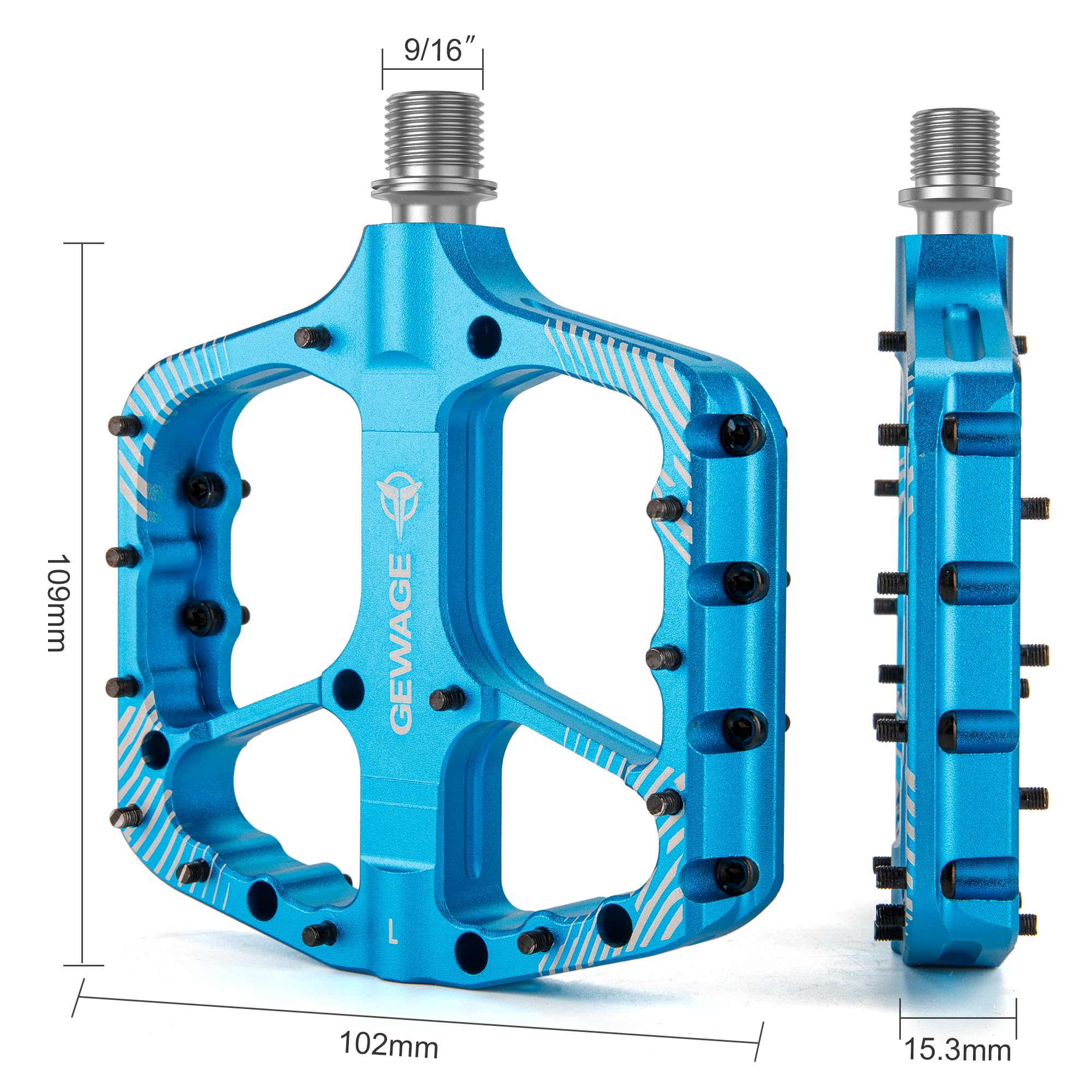 Pédale Vtt Set De Pédales Vélo VTT CNC En Aluminium, Axe En Acier Chromé, Roulement à Billes & Système D'étanchéité Pour MTB, Gravel, Trekking, Idéal Pour Downhill & Trail - Équipements Vélos