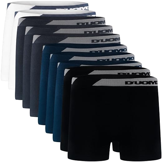 Kit 10 Cuecas Boxer Microfibra, Duomo, Masculino