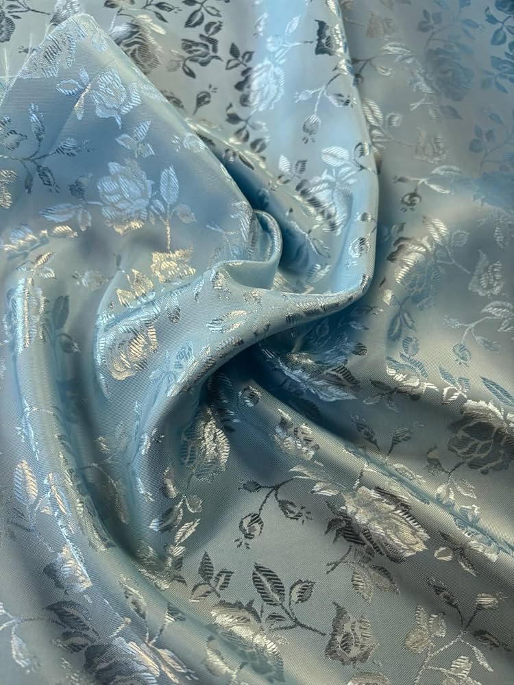 Amazon.com: Baby Blue Satin Brocade Jacquard Fabric jacquard Amazon.com: Baby Blue Satin Brocade Jacquard Fabric jacquard