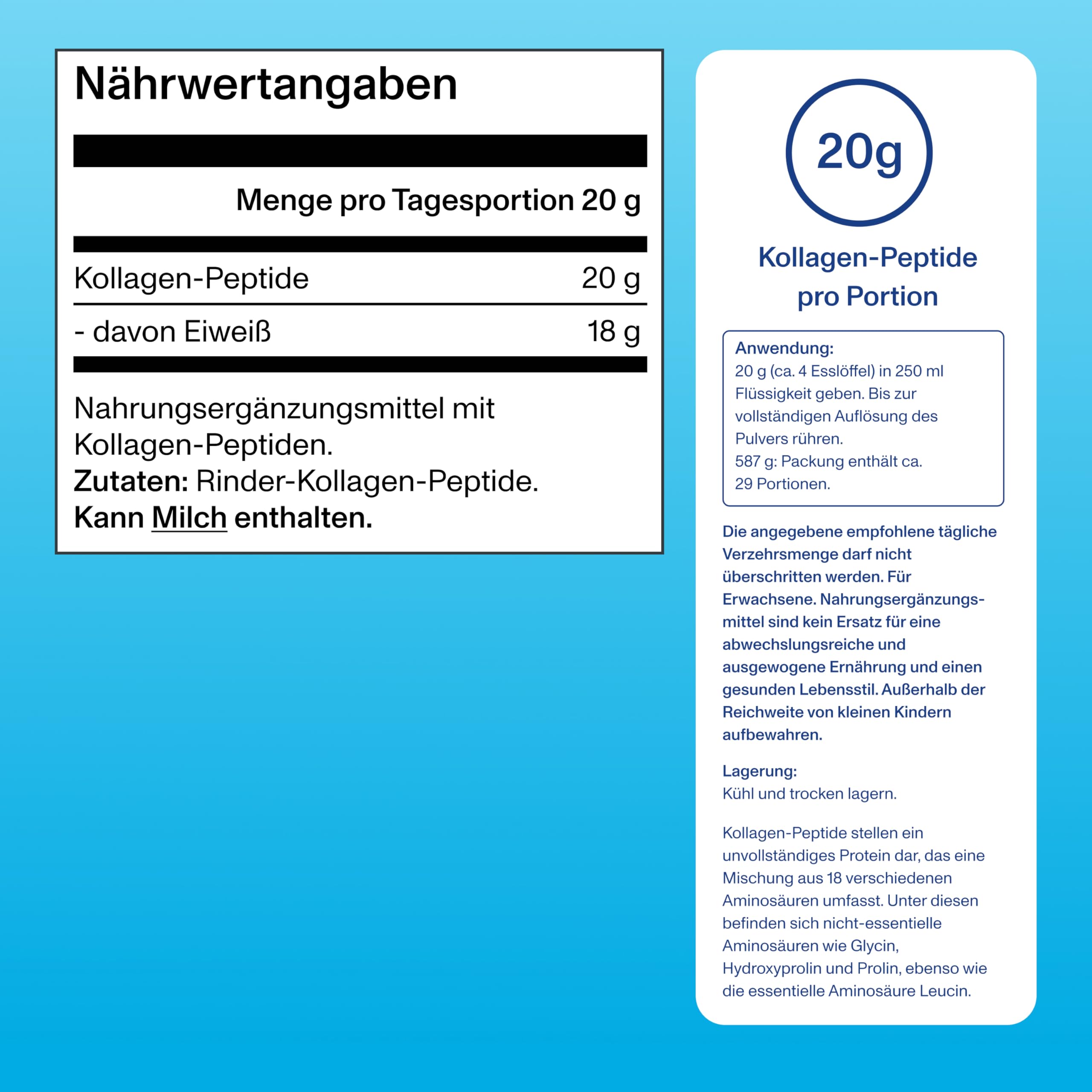 Vital Proteins Kollagen Duo - Peptides 587g & Marine Kollagen | Geschmacksneutrale Kollagenpeptide & marines Kollagen, hydrolysiert Typ I & III, optimale Löslichkeit.