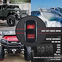 Vista 5 de Visión nocturna - Azul - Interruptor de palanca grabado con láser 20A 12V - Interruptor basculante vertical de 5 pines DPST