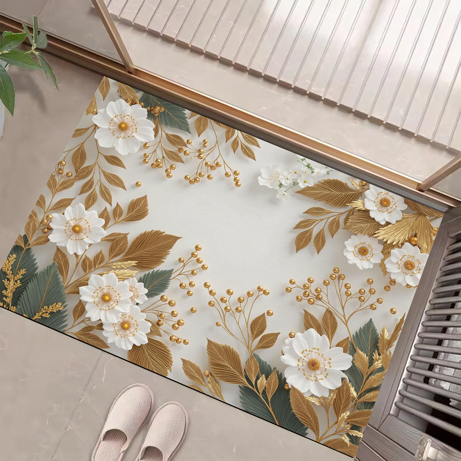 Paillasson intérieur 60 x 90 cm imperméable et antidérapant pour cuisine