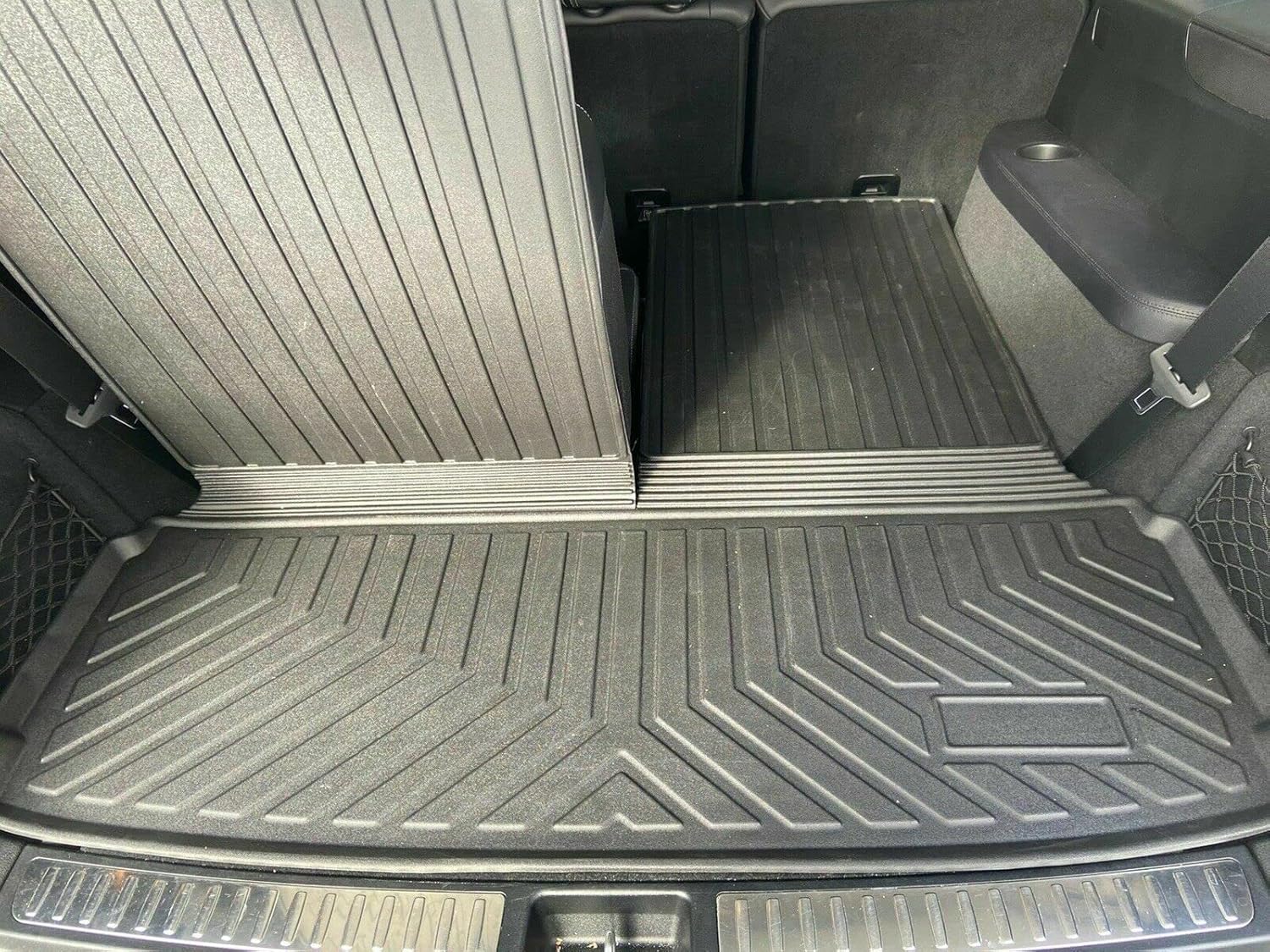 Cargo Liner - Trunk Mat for Mercedes-Benz GLS 2017-2019 – Weather-Resistant Trunk Mats for Cars with Raised Lip – Non-Slip Car Trunk Mat Rubber – Easy to Install – Laser Pre-Cut Design