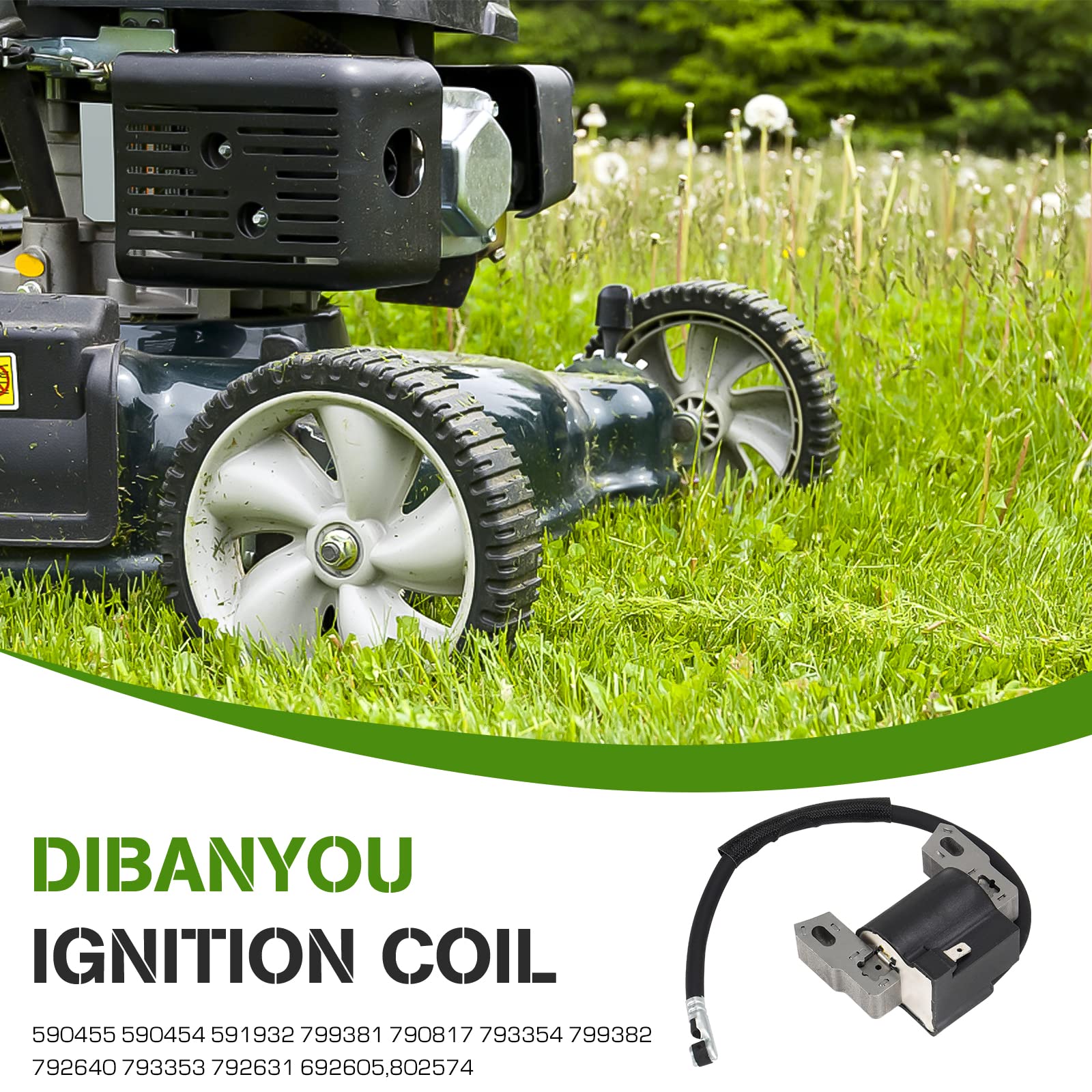 Amazon.com: Dibanyou Lawn Mower Ignition Coil with Spark Plug 