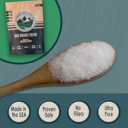 Miniatura 6 de No Boundaries Health and Wellness MSM Organic Sulfur Kit de polvo y cápsula suplementos de azufre premium para una salud y bienestar óptimos.