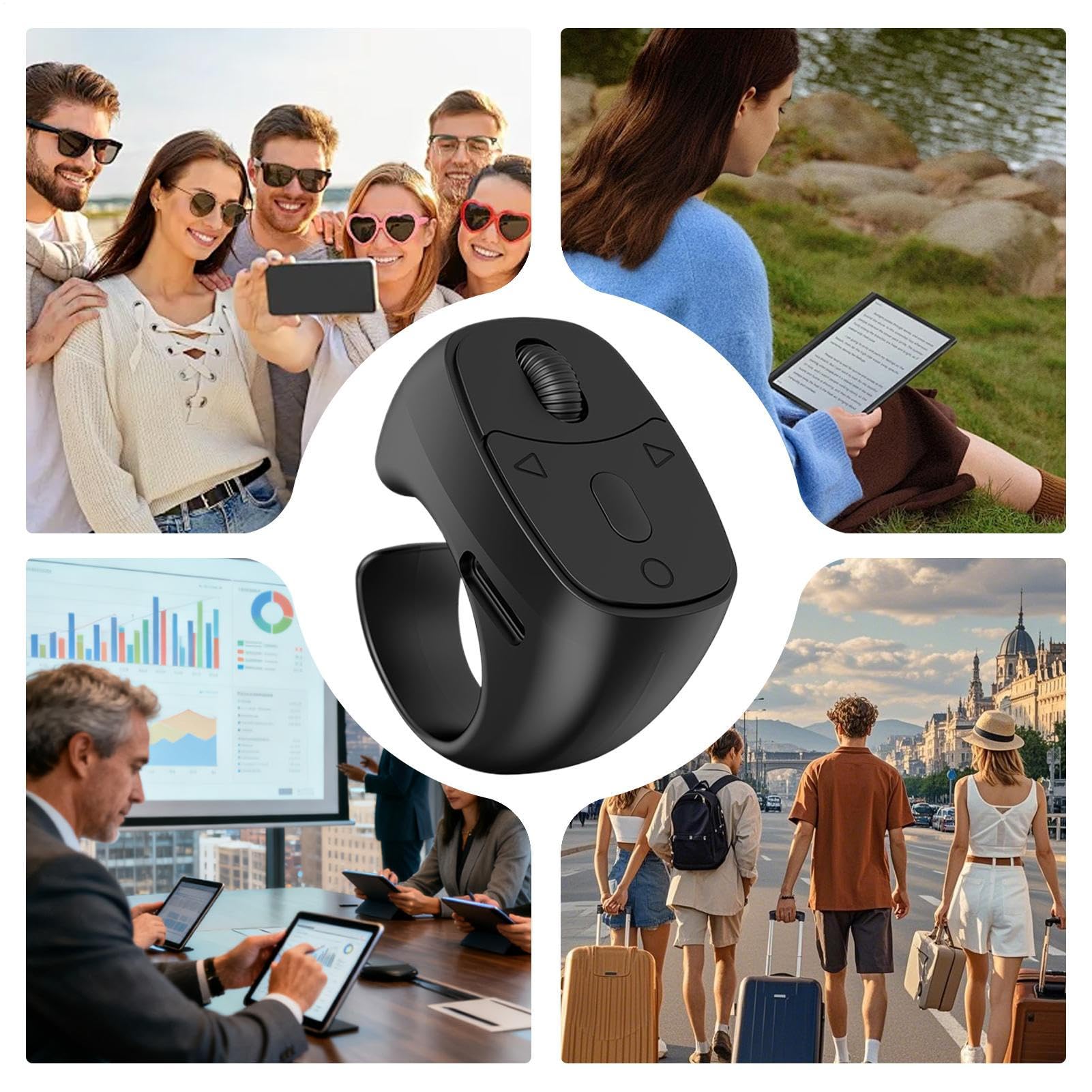 Telecomando Bluetooth Per Smartphone – Mini Pulsante Per Scatto Remoto, Scroll Per E-book, Vlogging E Video, Compatibile Universale