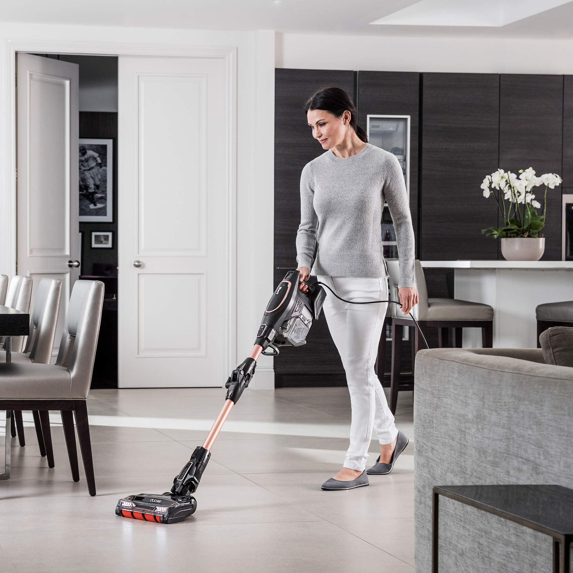 Shark Corded Stick Vacuum Cleaner [HV390UKT] Lightweight, Rose Gold