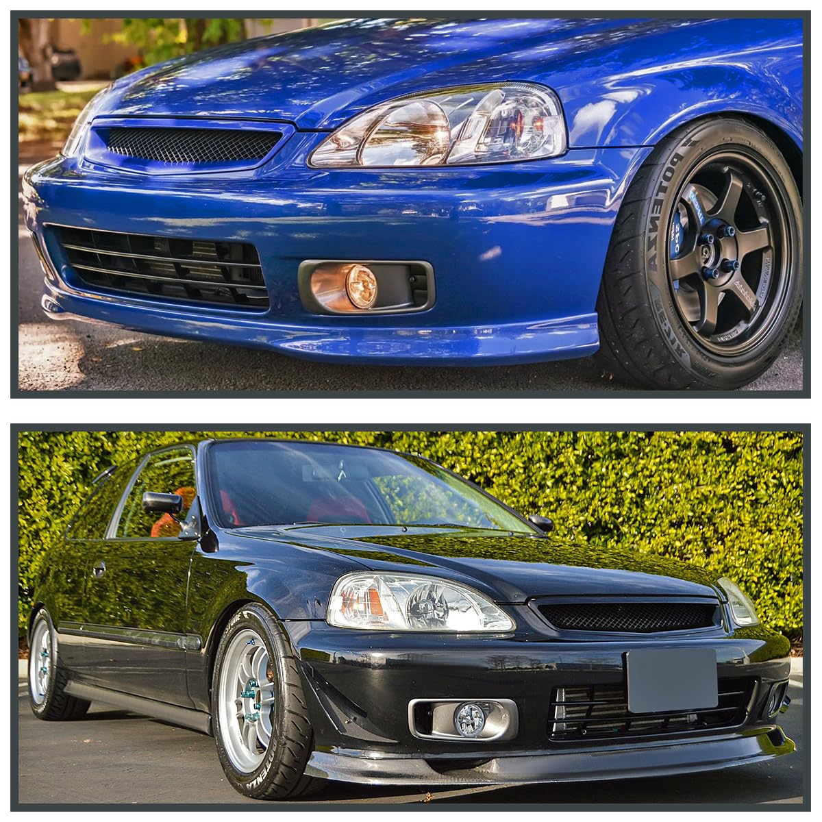 SPEC-D TUNING Clear Bumper Driving Fog Lights + Bulbs + Switch Compatible with 1999-2000 Honda Civic L+R Pair Assembly