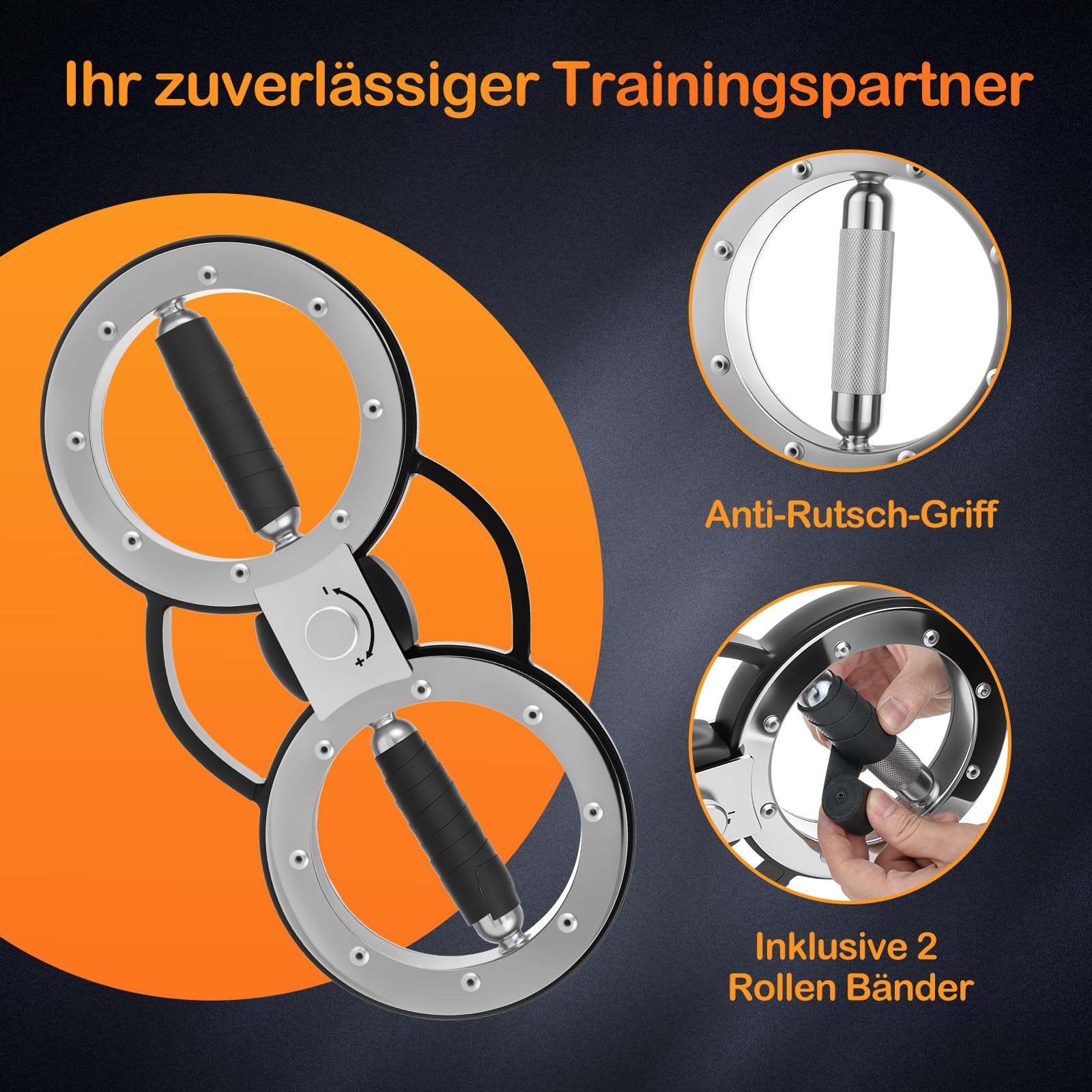 GYMAX Unterarmtrainer & Griffkraft Trainer, Handtrainer mit 360 Grad drehbarer Griff & einstellbarem Widerstand von 10 bis 30 Pfund, Unterarm Trainingsgerät für Zuhause Bizeps Rücken Schulter