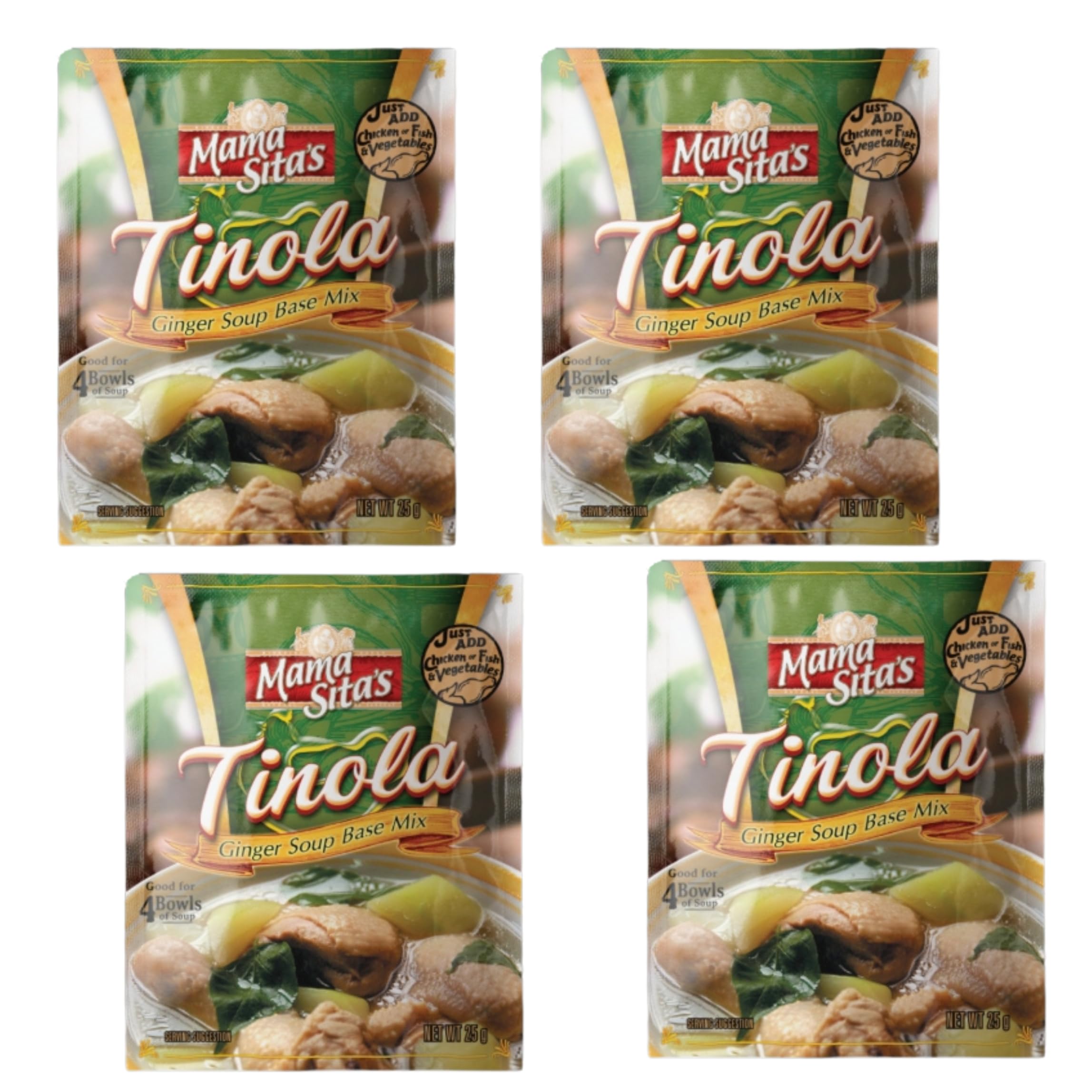 Mama Sita'sTinola Ginger Soup Base Mix, 0.88oz (25g) 4 Pack