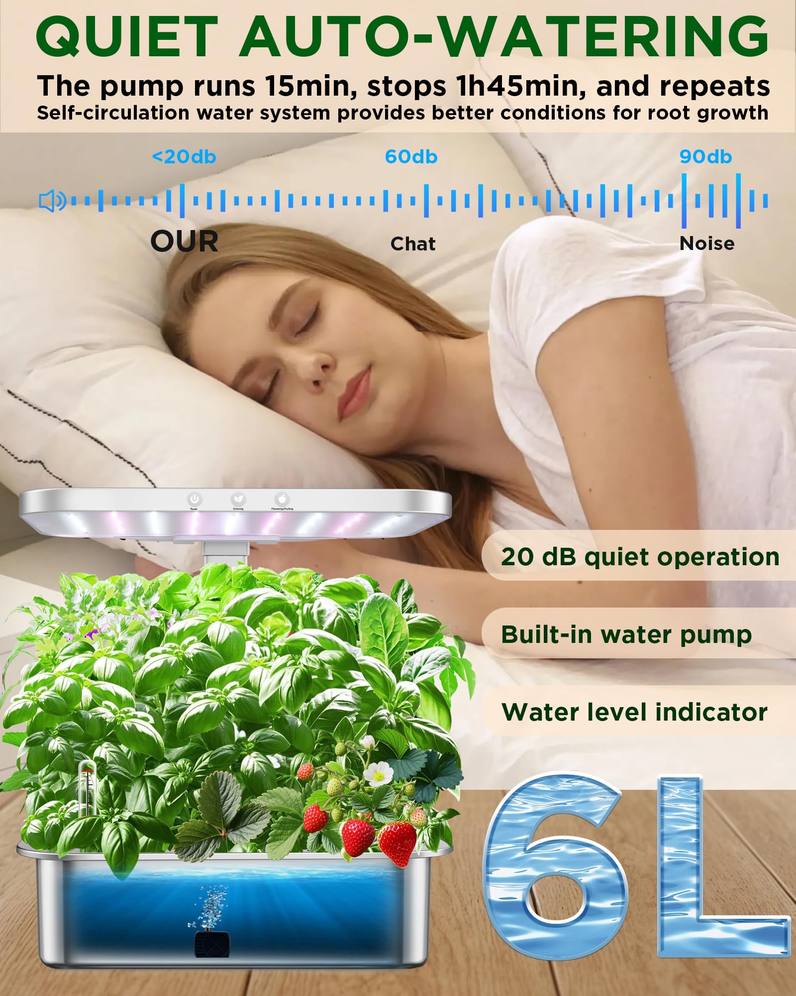 Kit sistema di coltivazione idroponica, Smart in Door Gardening nero