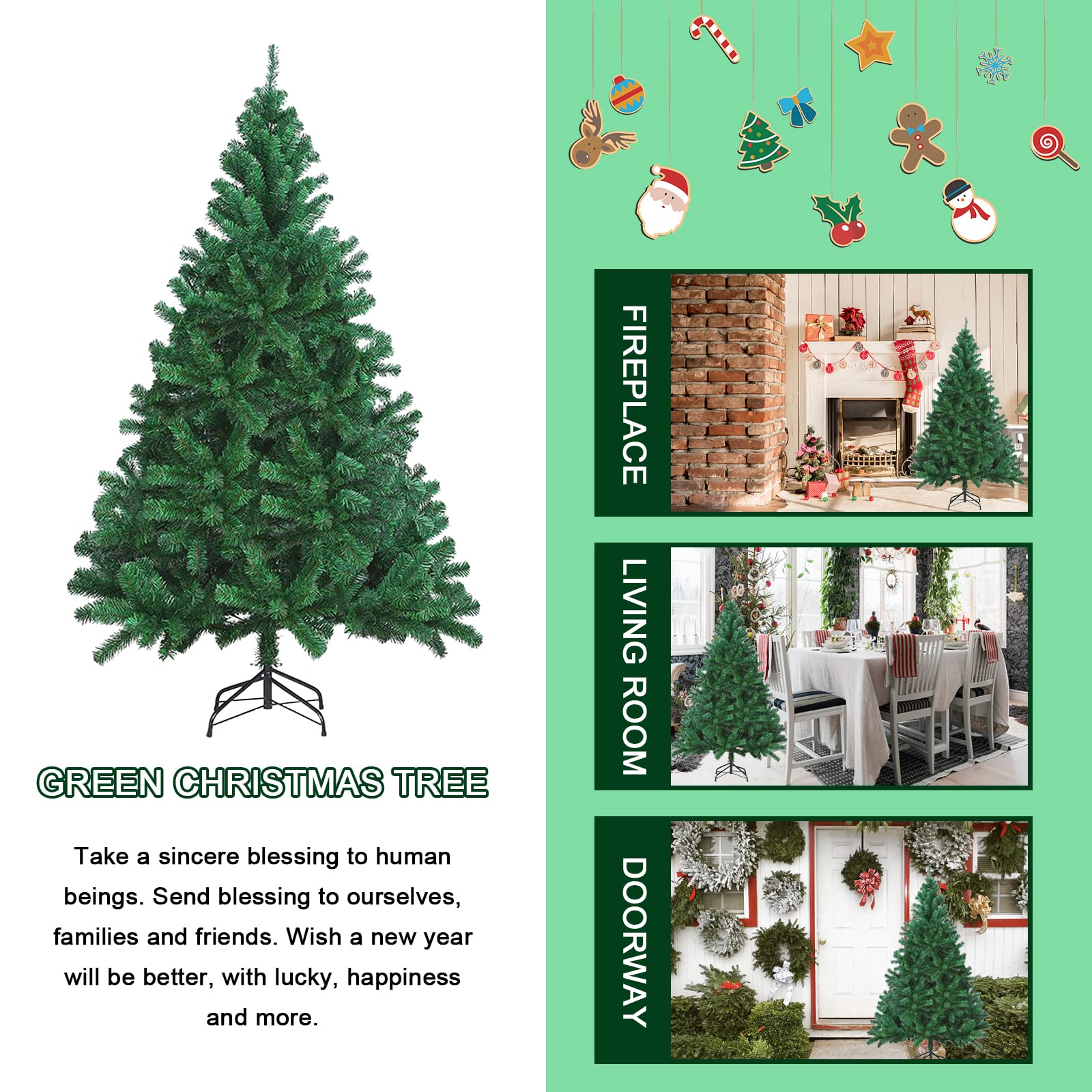 Pied De Sapin De Noël En Fer - Support Pour Arbre Artificiel Jusqu'à 180 Cm - Poteau Max 3.2 Cm