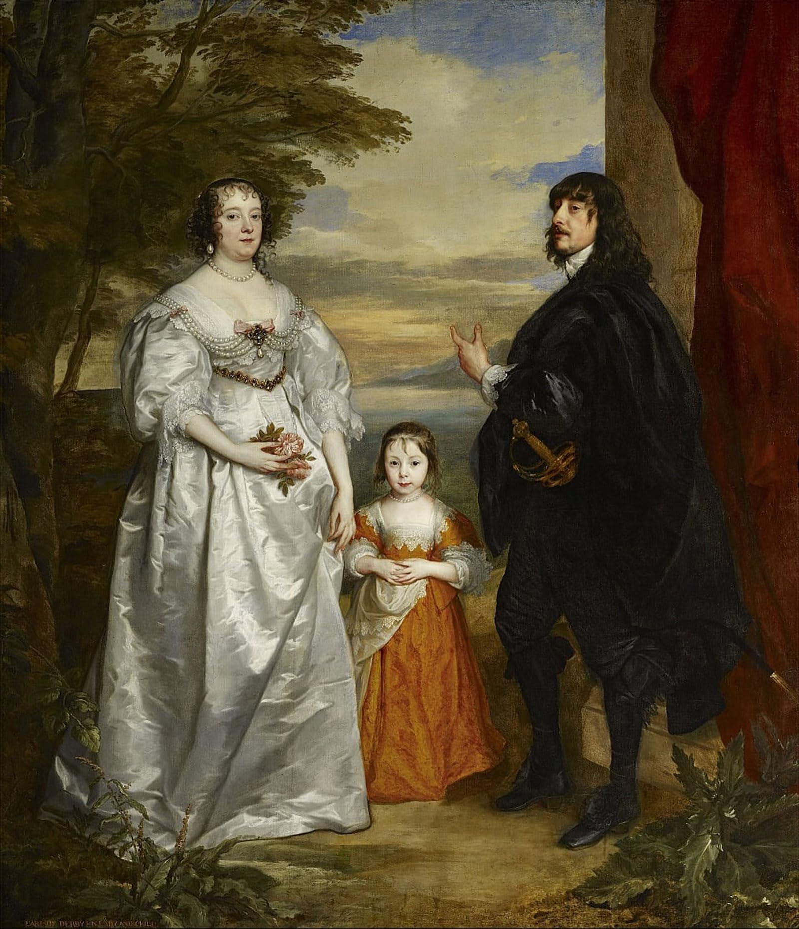 SERENDIPITP Vintage Picture Print on Canvas Wall Art Poster Seventh Earl of Der by Van Dyck Artwork Print Poster for Wall Decor 60x90cm