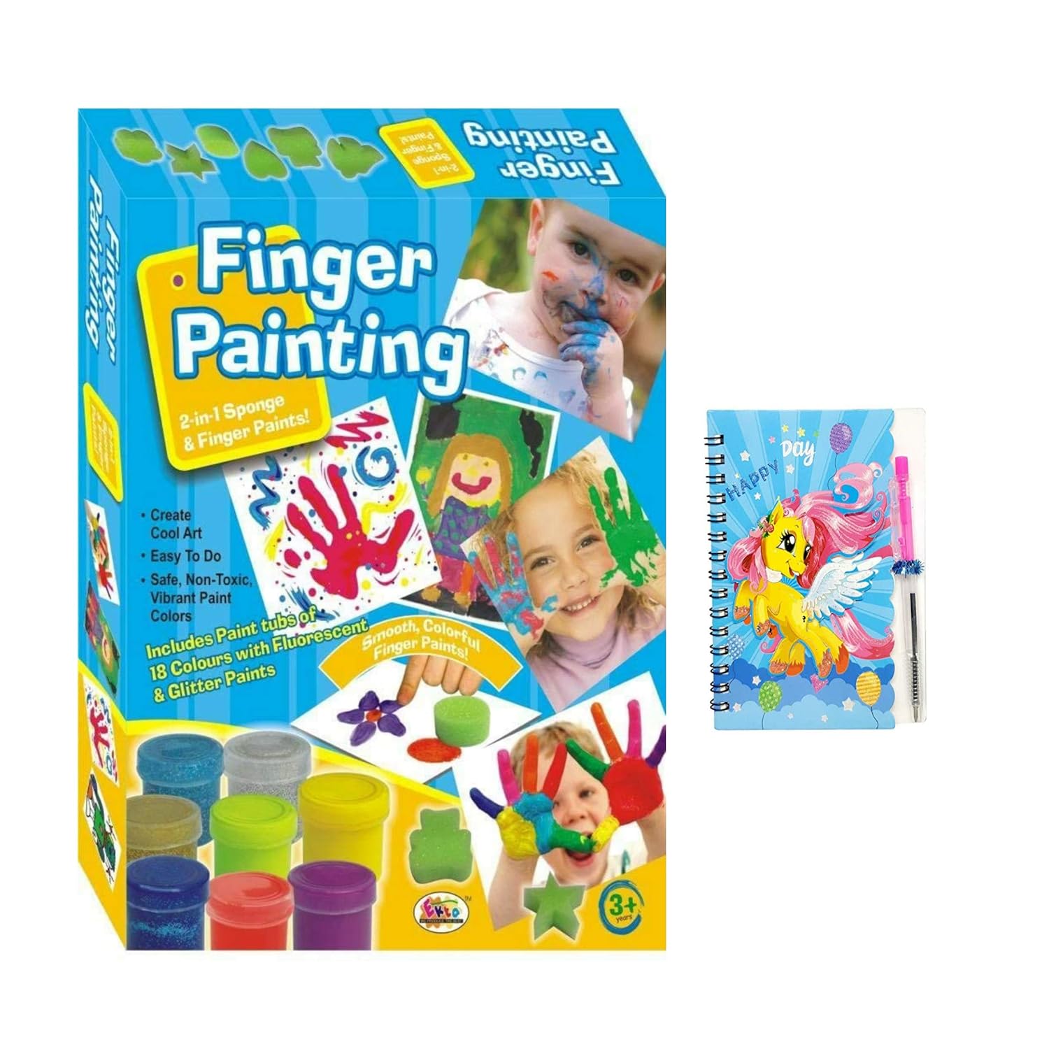 Buy Prezzie Villa Finger Painting Game for Kids with 1 Pocket Diary