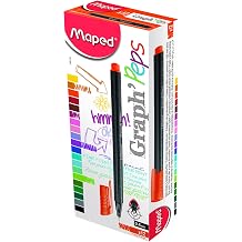 Maped GraphPeps Fineliner Pens - Fruity Orange Pack of 12