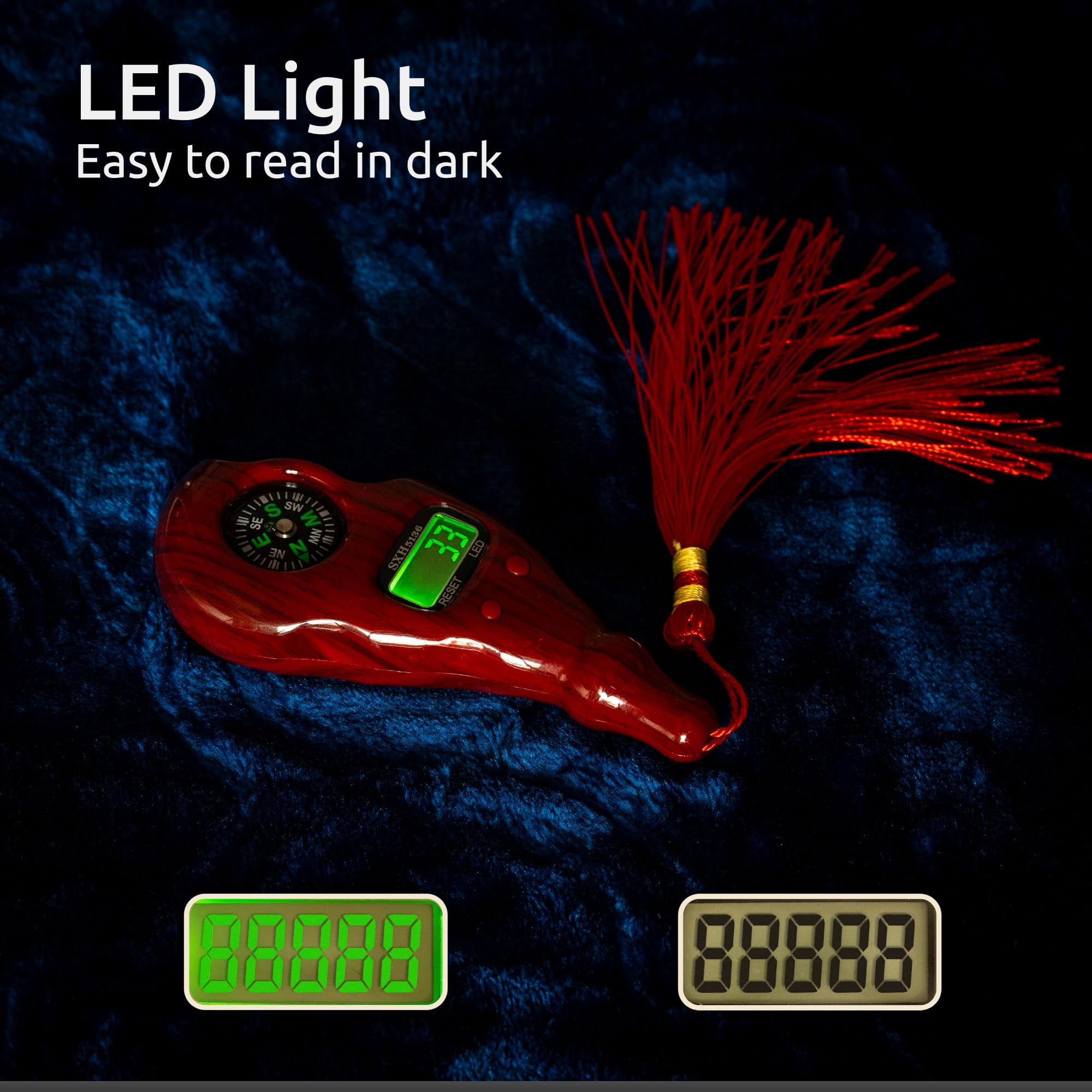 Digital Misbaha with Compass & Night Light -3 Digital Misbaha with Compass & Night Light -3