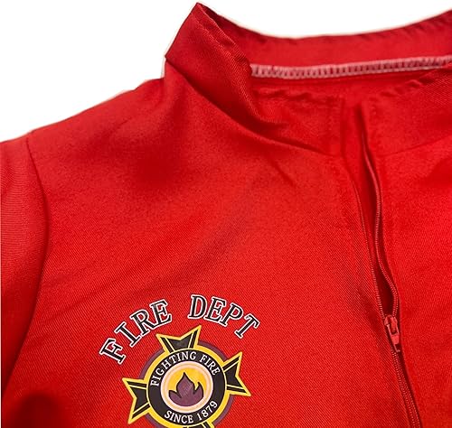 Miniatura 5 de Disfraz de bombero para niños y niñas, juego de rol, disfraz de bombero, Halloween, cumpleaños, Navidad, regalos