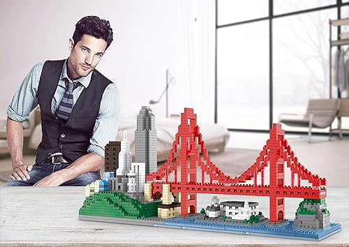 Miniatura 2 de Komvoor Architecture Skylines Micro Mini Block San Francisco Building Model Set Set Presente Juguete para Adultos a partir de 14 años en adelante,