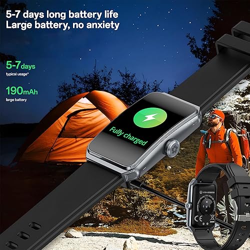 Miniatura 7 de Reloj de seguimiento de fitness, rastreador de salud con podómetro, monitor de frecuencia cardíaca y sueño, oxígeno en sangre, relojes impermeables