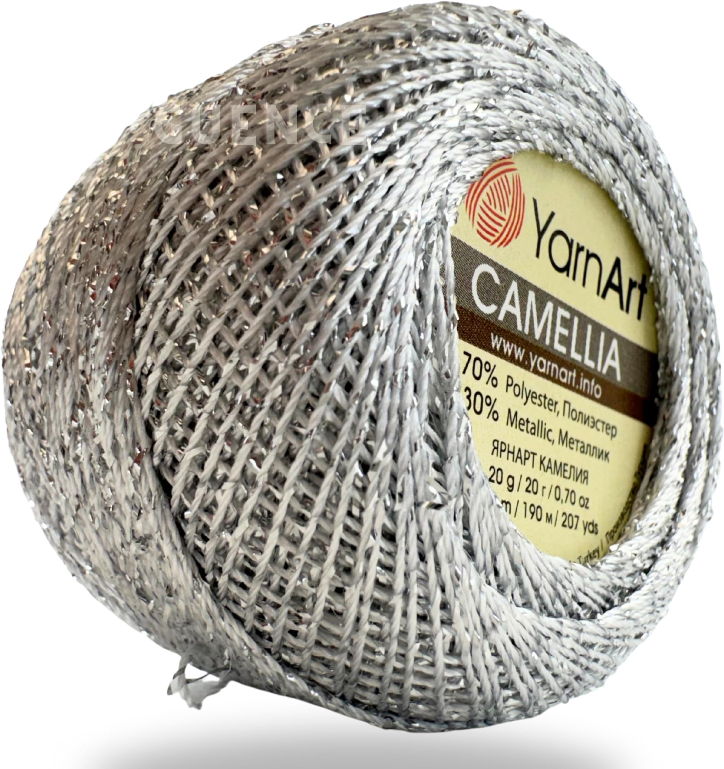 White Silver Metallic Braid Thread Camellia #17343-20 Gram