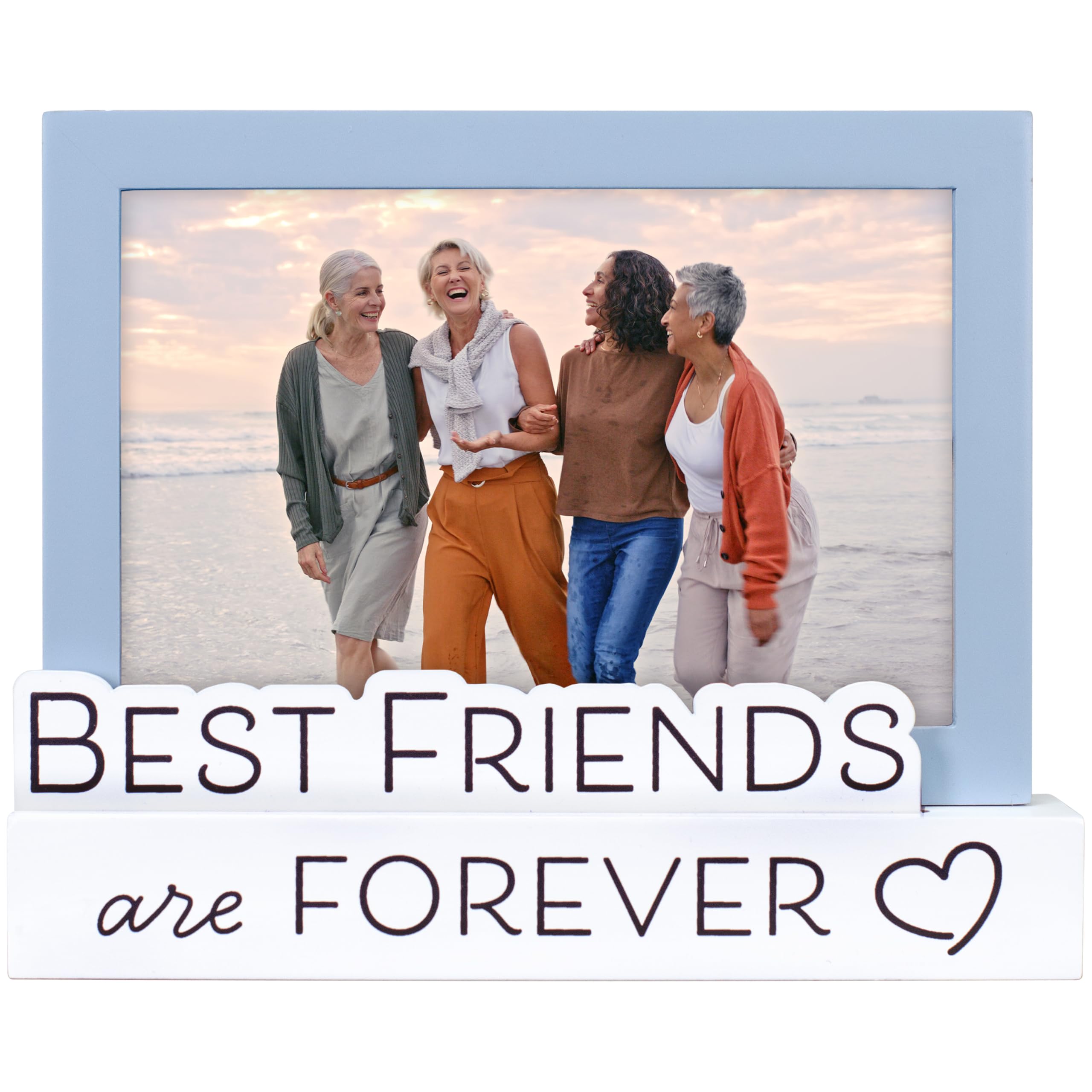 Malden Blue International Designs 4X6 Best Friends Are Forever Platform Photo Frame