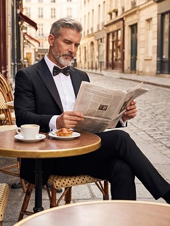 MAGE MALE 2 Piece One Button Tuxedo Peak Lapel Prom Blazer Pants Suit Set