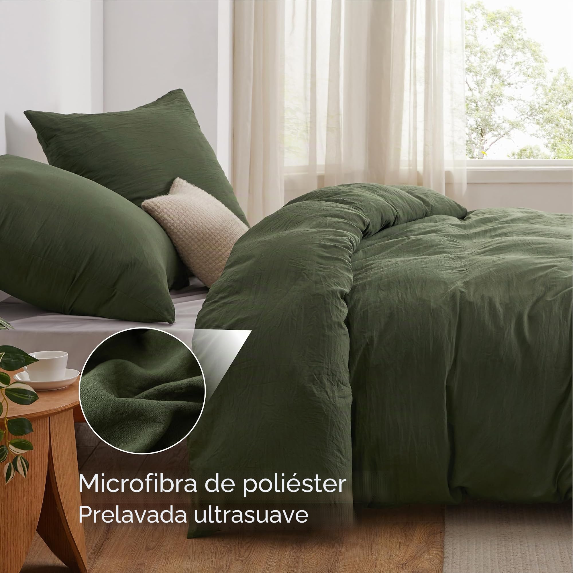 Bedsure Bedding Funda Nordica 240 x 220 - Poliéster Microfibra Juego de Funda de Edredon 240x220 cm y 2 Fundas de Almohada 65x65 cm, Funda Nórdica con Cremallera ÖKO-Tex (Blanco)