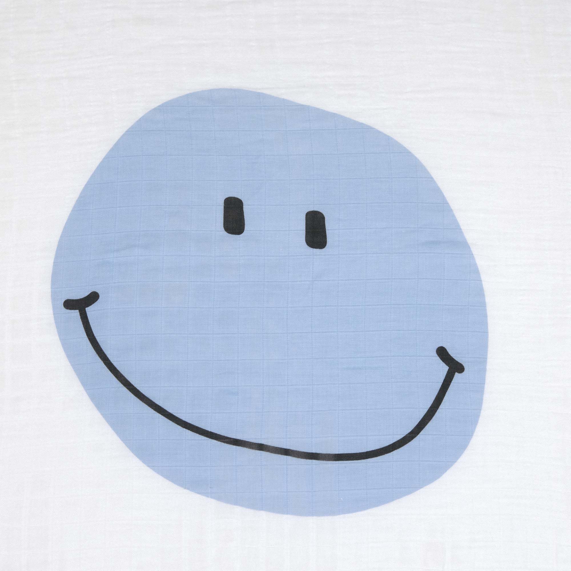 LÄSSIG Bébé Couverture de puériculture Drap de puériculture Lot de 2 en coton 120 x 120 cm/Heavenly soft Swaddle XL Happy Rascals Smile
