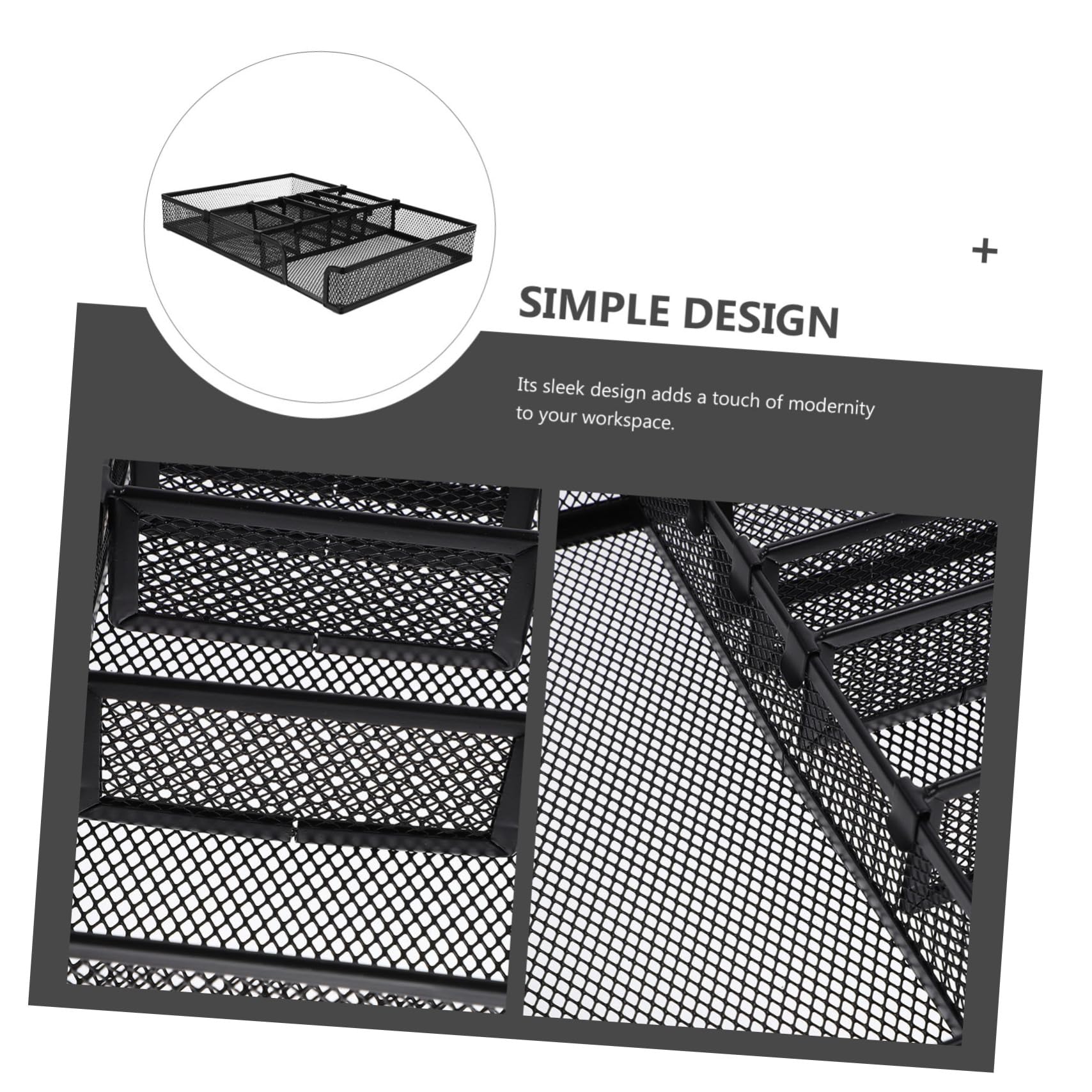 DOITOOL Organizer Scrivania Metallo Portaoggetti Multifunzionale per Ufficio Design Elegante per Desktop con Scomparti per Penne e Accessori per Mantenere Ordinato Lavorativo