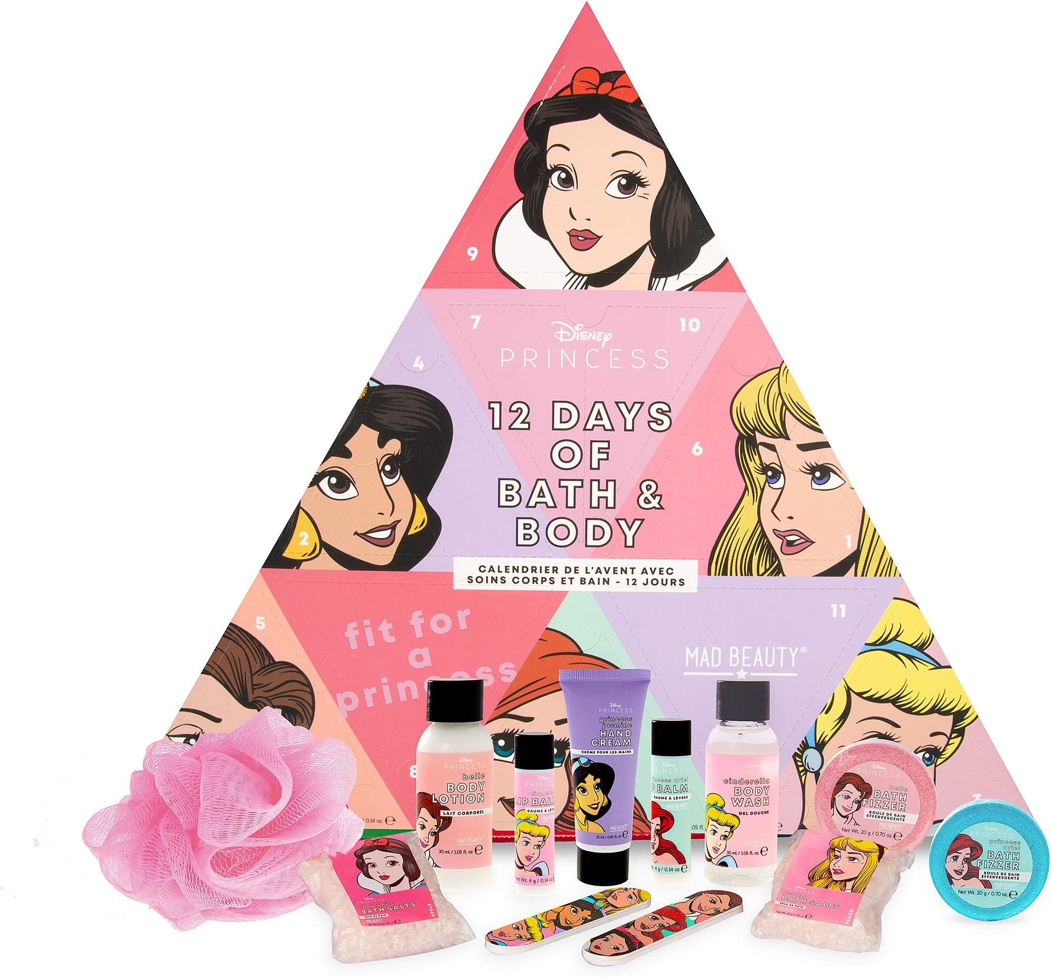 Disney Princess 12 Day Christmas Bath and Body Advent Calendar for Girls Kids Disney Princess 12 Days Of Christmas Bath and Body Advent Calendar For Girls Kids