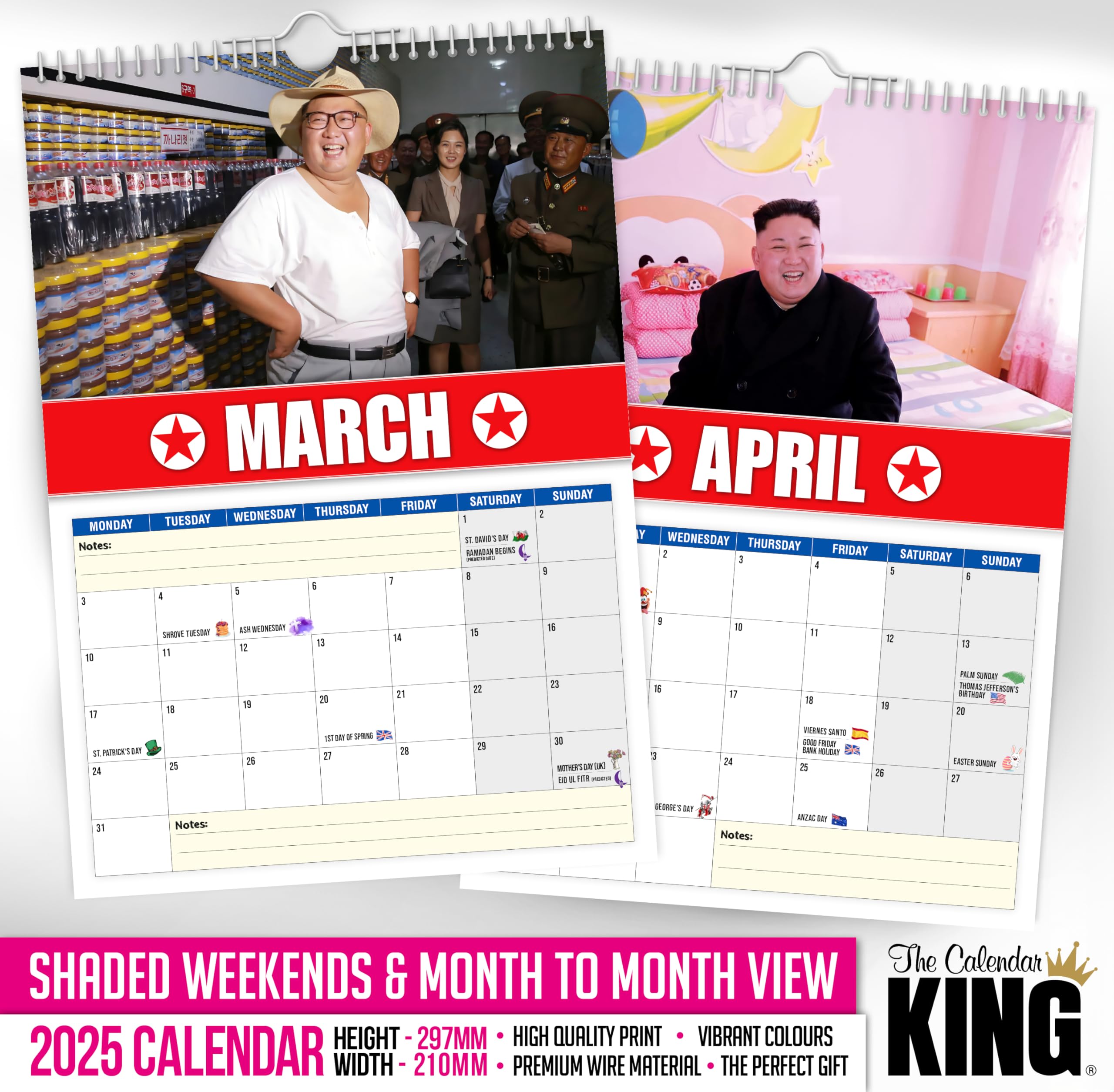 The Calendar King // Kim Jong-Un - 2026 Wall Calendar (Full Colour, A4 Size) - Image 3