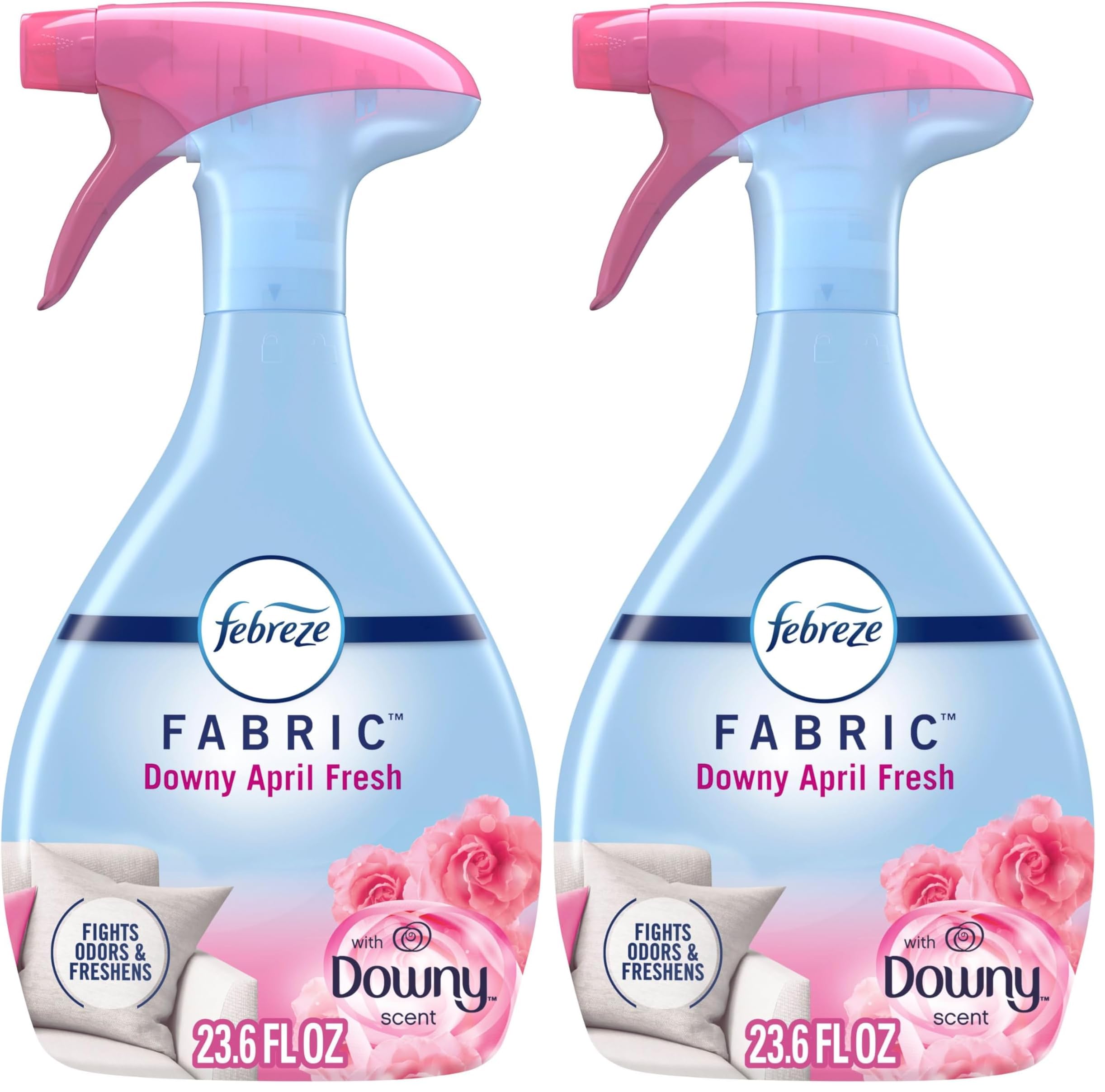 Febreze Fabric Spray Air Freshener, Odor-Fighting Fabric Refresher, Sneaker Balls Alternative, Couch Cleaner, Linen Spray, Multi-Use, Downy April Fresh Scent, 23.6 fl oz (Pack of 2)