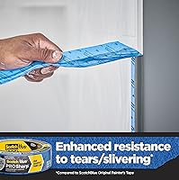 Vista 3 de ScotchBlue PROSharp Painter's Tape 2 Inch Wide (1.88 in x 60 yd) 3 Rolls Blue Tape Protects Surfaces and Removes Easily, Edge-Lock Tape for Indoor