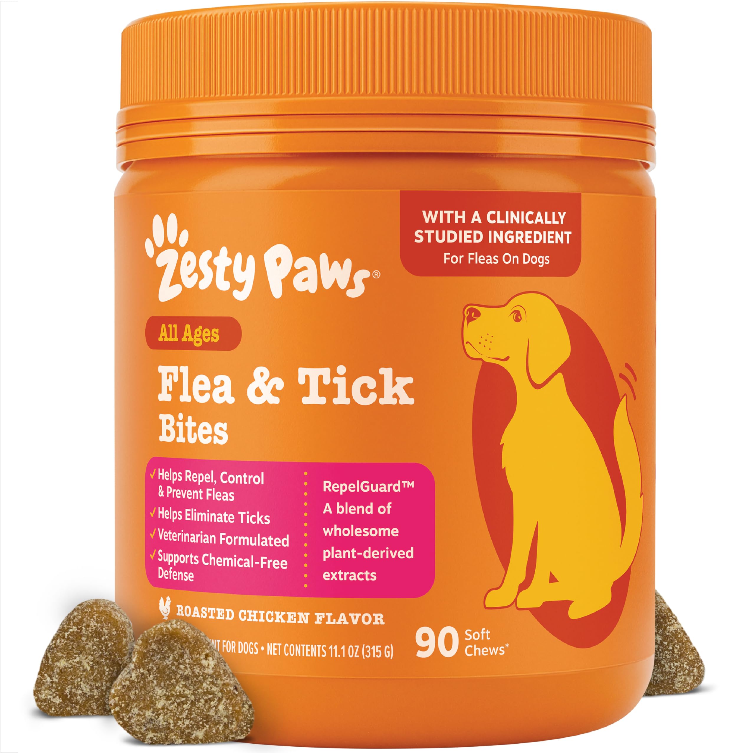 Zesty Paws Flea and Tick Prevention Chewables