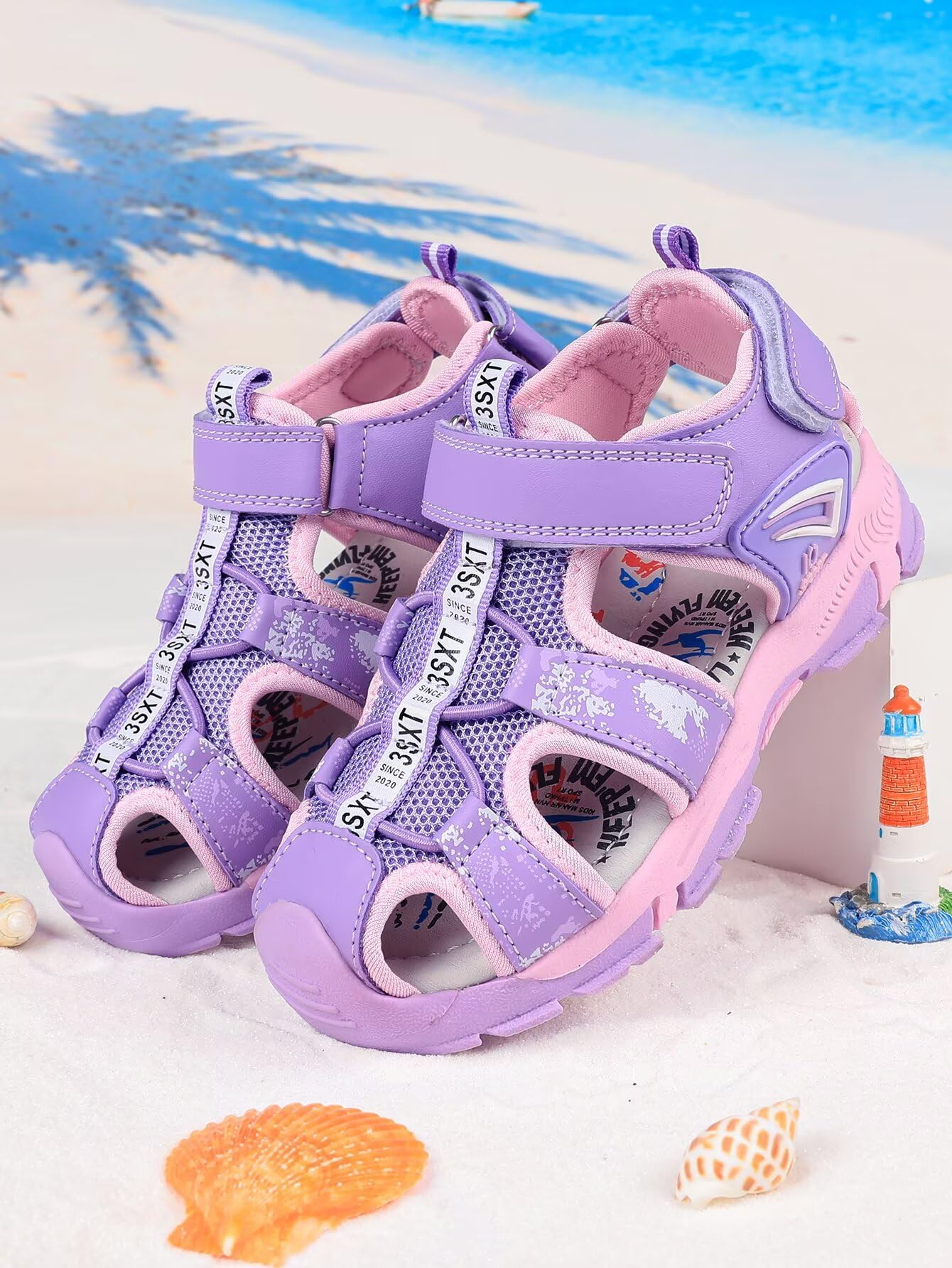 Sandalias de verano para niños y niñas, con puntera cerrada, ligeras, atléticas, para exteriores — view 8