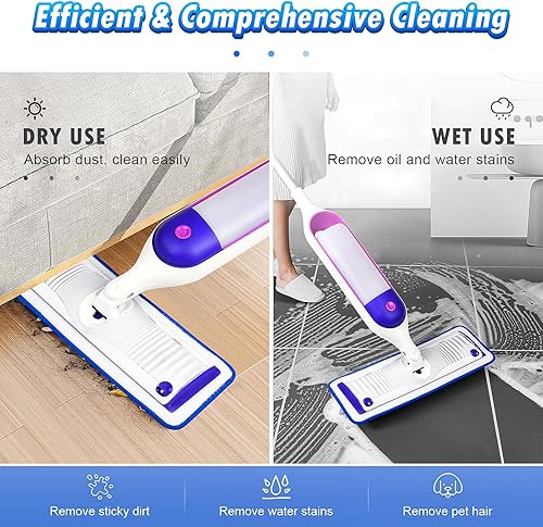 Miniatura 6 de Paquete de 6 almohadillas de recambio para trapeador Swiffer PowerMop multisuperficie y almohadilla de mopa de madera, almohadillas de microfibra