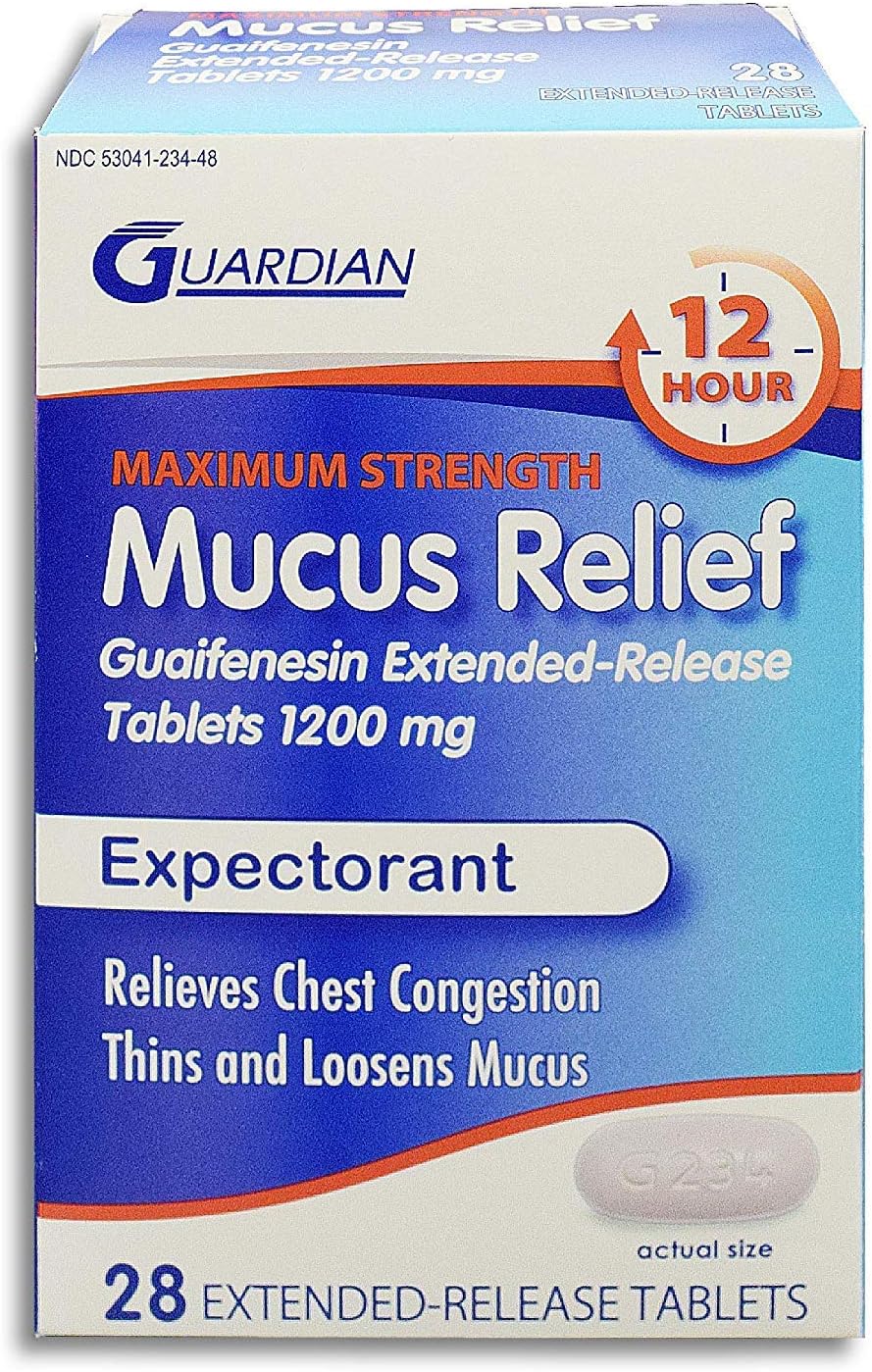 Buy Guardian Mucus Relief 12 Hour Extended Release Guaifenesin, 1200mg