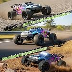 2.4G Voiture de télécommande pour adultes, 1:8 50KM/H Rapide RC Camion avec 2 Batteries, tout terrain hors route Hobby véhicule pour les garçons filles, LED Phares