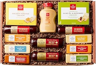 Hickory Farms Party Gift Basket- Meat and Cheese Food Gift Box (Extra Large) | Charcuterie Board Food | Summer Sausage | Father's Day | Mother's Day | Easter | Christmas | Holiday | Housewarming | Gourmet | Sympathy | Care Package