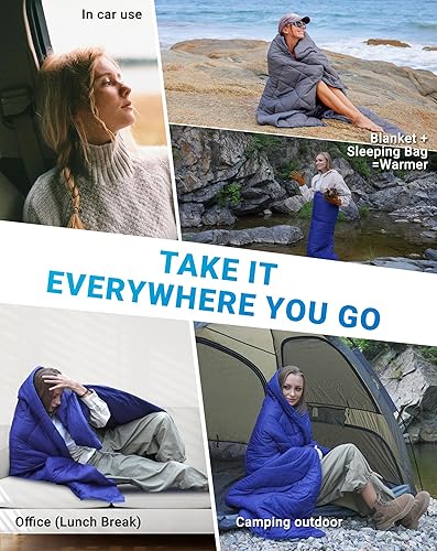 Miniatura 9 de KingCamp Manta ultraligera para campamento, plegable, alternativa al plumón, impermeable, cálida, con botones a presión, para senderismo, viajes,