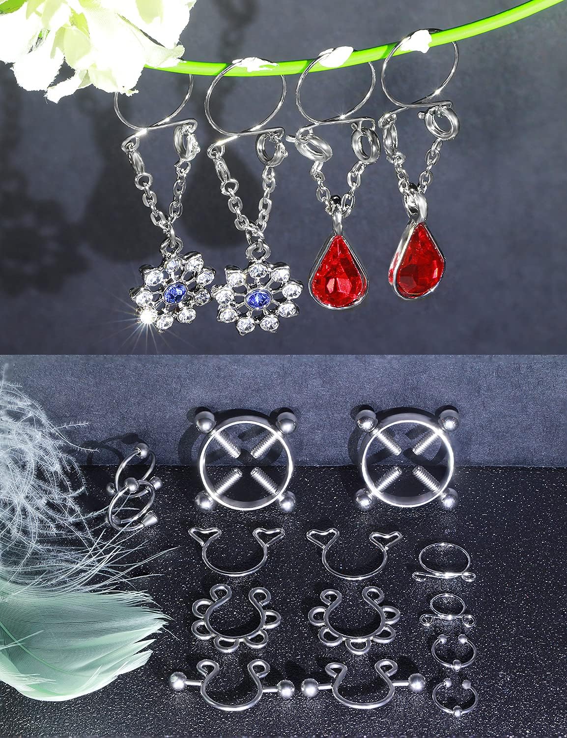 Fake Nipple Piercing/Fake Nipple Rings.