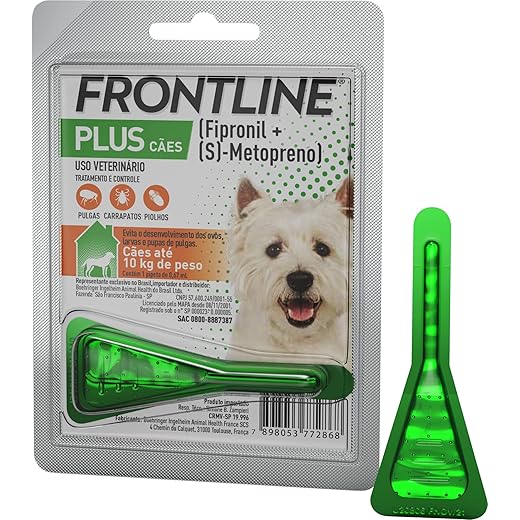 Remédios para pulgas e carrapatos: conheça os melhores e saiba como escolher 19 Frontline Antipulgas E Carrapatos Plus Para Cães De Até 10Kg