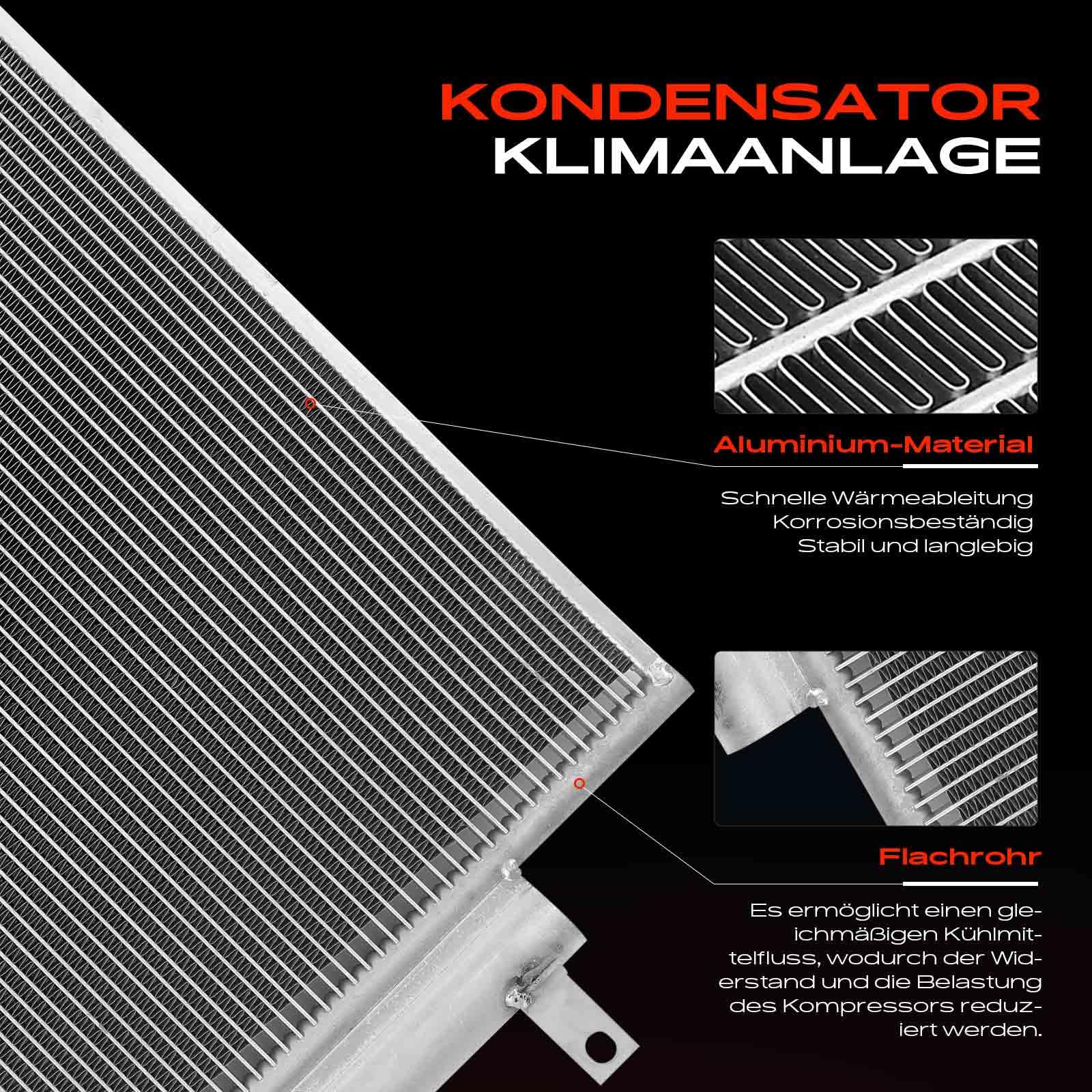 Frankberg Kondensator Klimaanlage mit Trockner Kompatibel mit Spark M400 1.0L Benzin 2015-Heute Karl C16 1.0L 2015-2018 Viva C16 1.0L 2015-2018 Replace# 940733