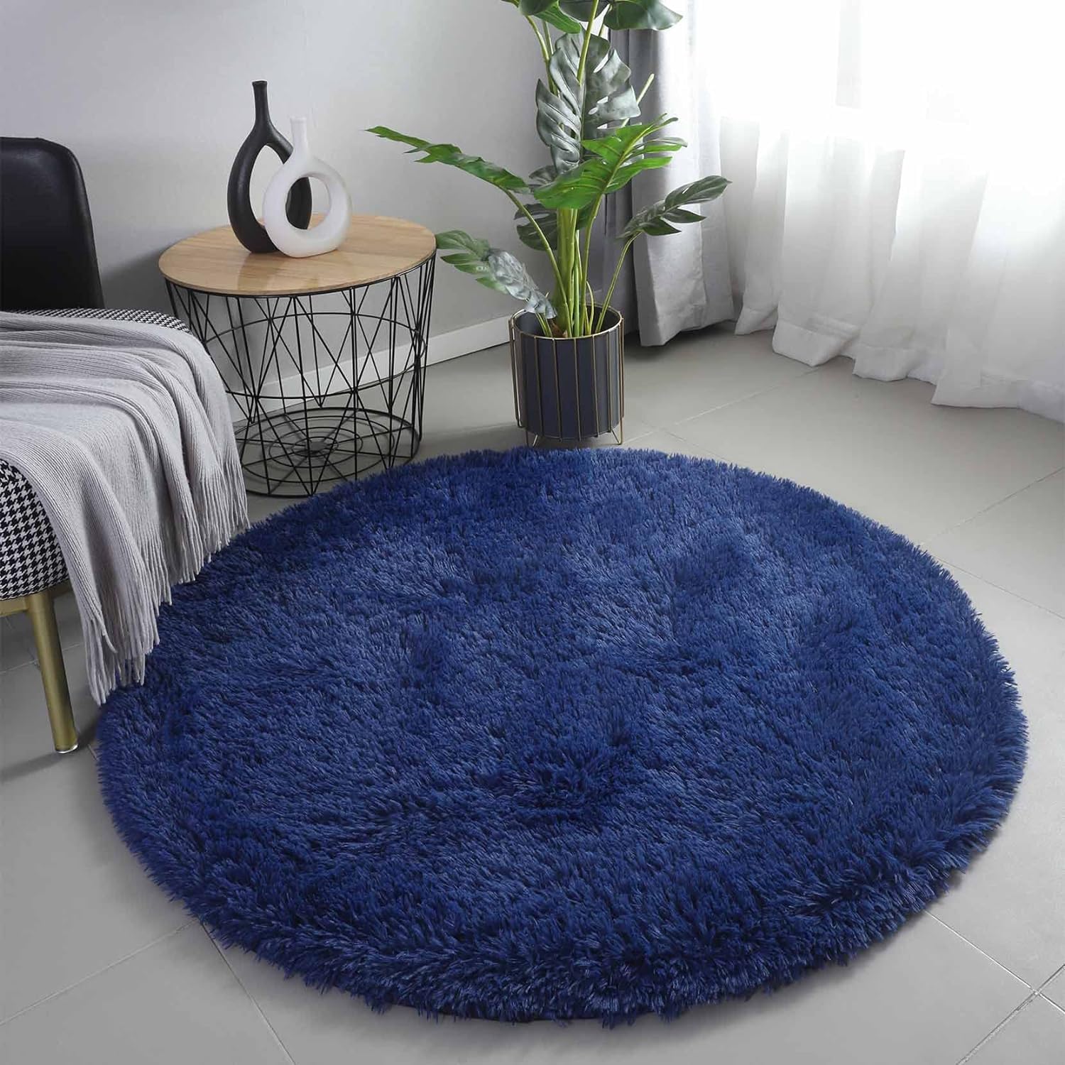 Soft Shaggy Round Carpet - Cozy Home Decor -32