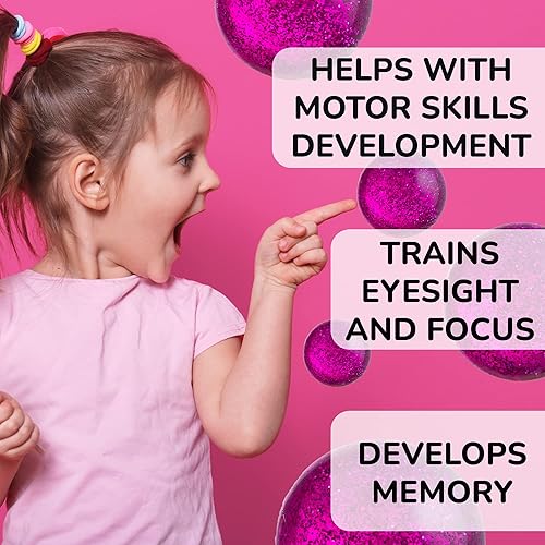 Miniatura 3 de Entervending Bolas hinchables  Recuerdos de fiesta y regalos  Pelotas de goma para niños  Bolas hinchables de purpurina púrpura  25 bolas grandes