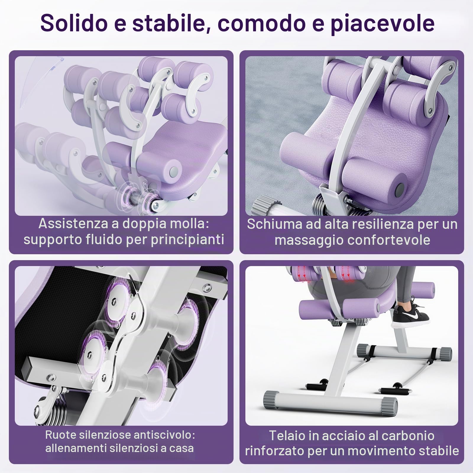 Attrezzi per Addominali, Panca Palestra Pieghevole per Allenamento Casa